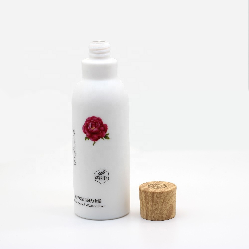 Nature Range 100ml White Opal Glass Bottle for Skincare Cosmetic Lotion Shampoo