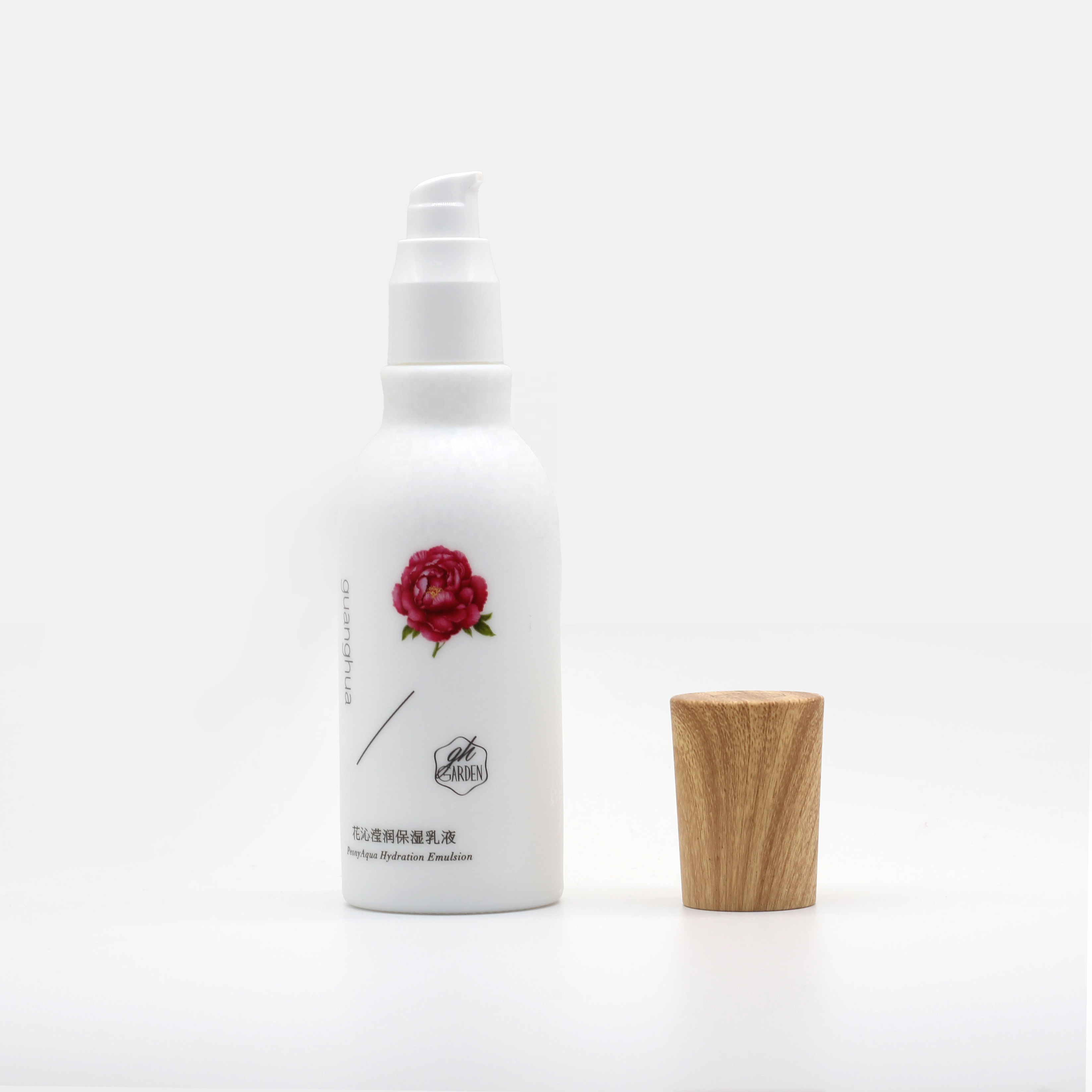Nature Range 100ml White Opal Glass Bottle for Skincare Cosmetic Lotion Shampoo