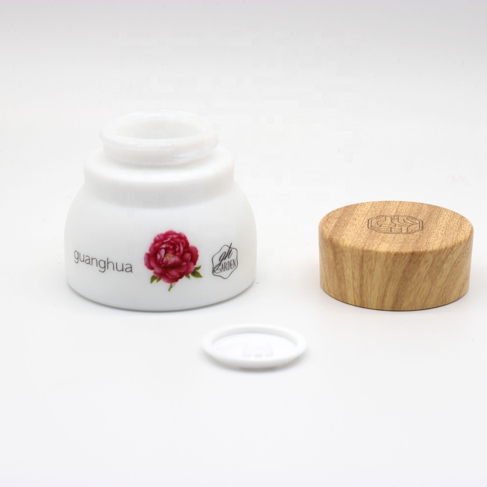 Nature Range 100ml White Opal Glass Bottle for Skincare Cosmetic Lotion Shampoo