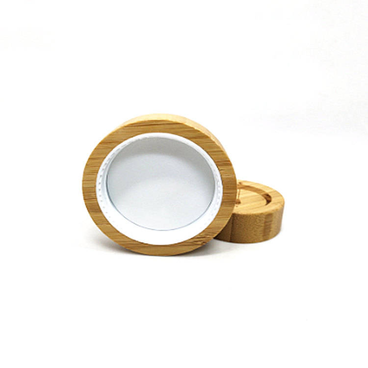 Nature Wooden Screw Cap Bamboo Glass Jar and Bottle for Cosmetic Packaging 15g 30g 30ml