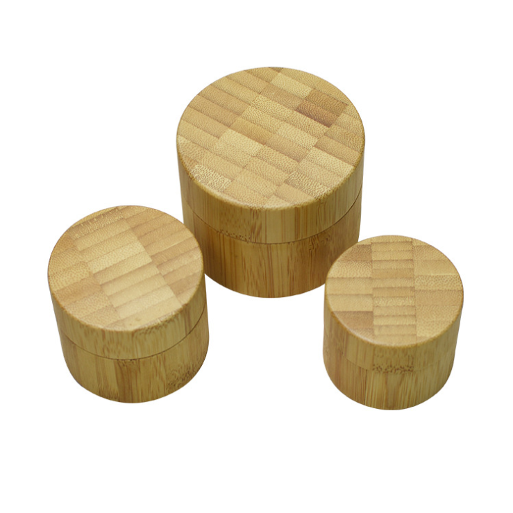 Nature bamboo cosmetic packaging 10g 15g 30g 50g 100g empty face eye cream powder bamboo jar lid cosmetic container