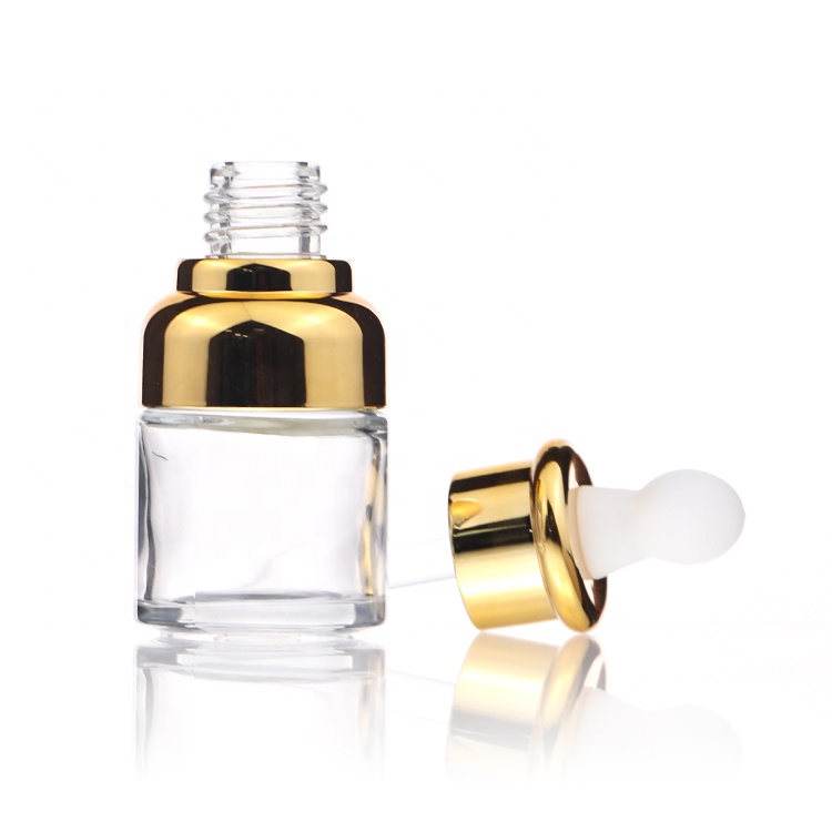 New 15 20 30 50 100 Grams 1 Oz Clear Luxury Skin Care Skincare Cosmetics 30g Glass Dropper Bottles For Essential Oil