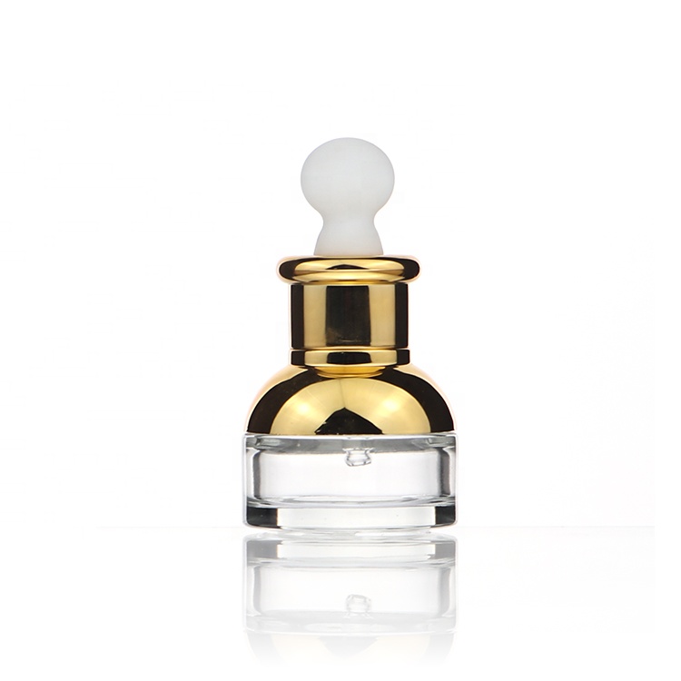 New 15 20 30 50 100 Grams 1 Oz Clear Luxury Skin Care Skincare Cosmetics 30g Glass Dropper Bottles For Essential Oil