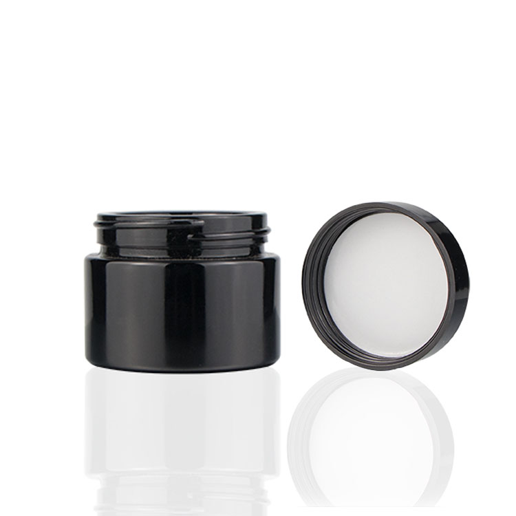 New 15 30 50 100 g uv protected screw top empty airtight lotion cream glass containers jars for skin care products