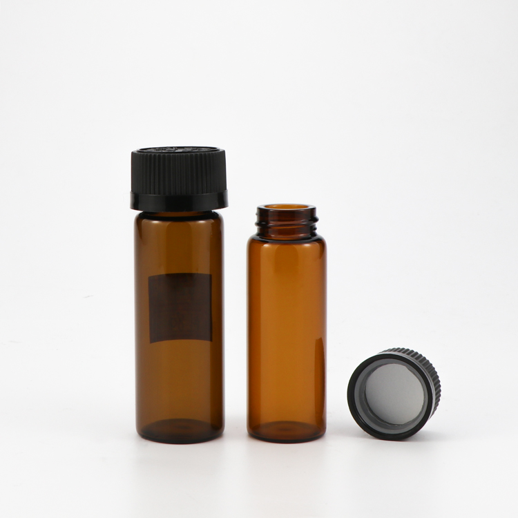 New 15ml Childproof Glass Packaging Amber Tall Pre-Roll Child Lock Pill Blunt Test Glass Tubes Vials With Screw Top Lid