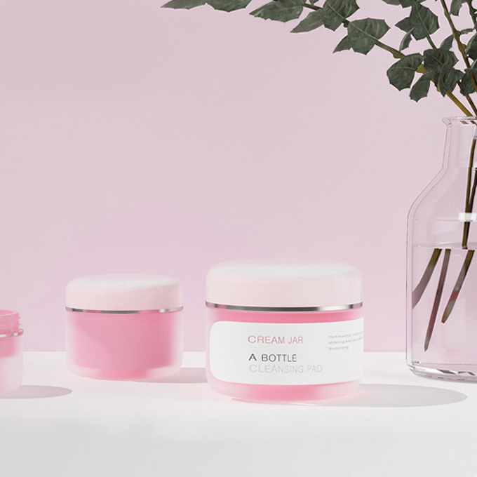 New 2019 cosmetic powder jar, cream plastic jar