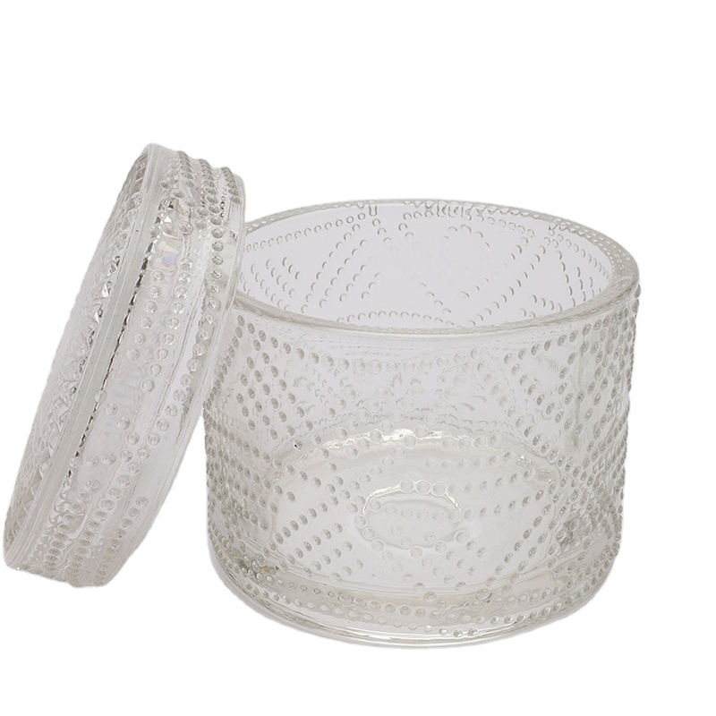 New 2021Customized Luxury Jewel Case Multifunctional Mercury Glass torage bottles & jars with lid