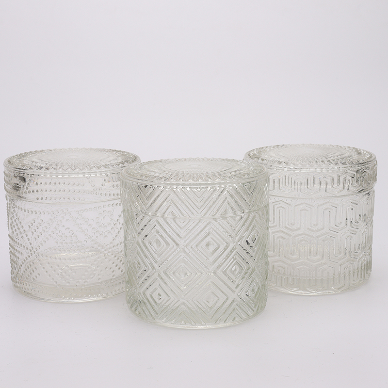 New 2021Customized Luxury Jewel Case Multifunctional Mercury Glass torage bottles & jars with lid