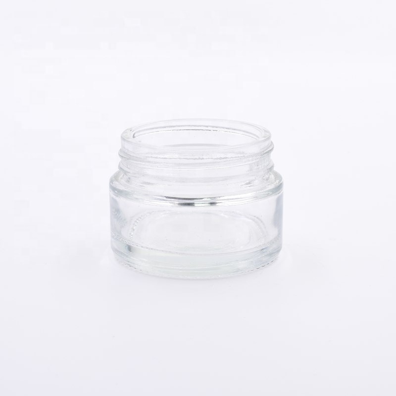 New 2oz 60ml clear round hemp jars airtight cosmetics containers flower packaging cbd child proof lid child resistant glass jar