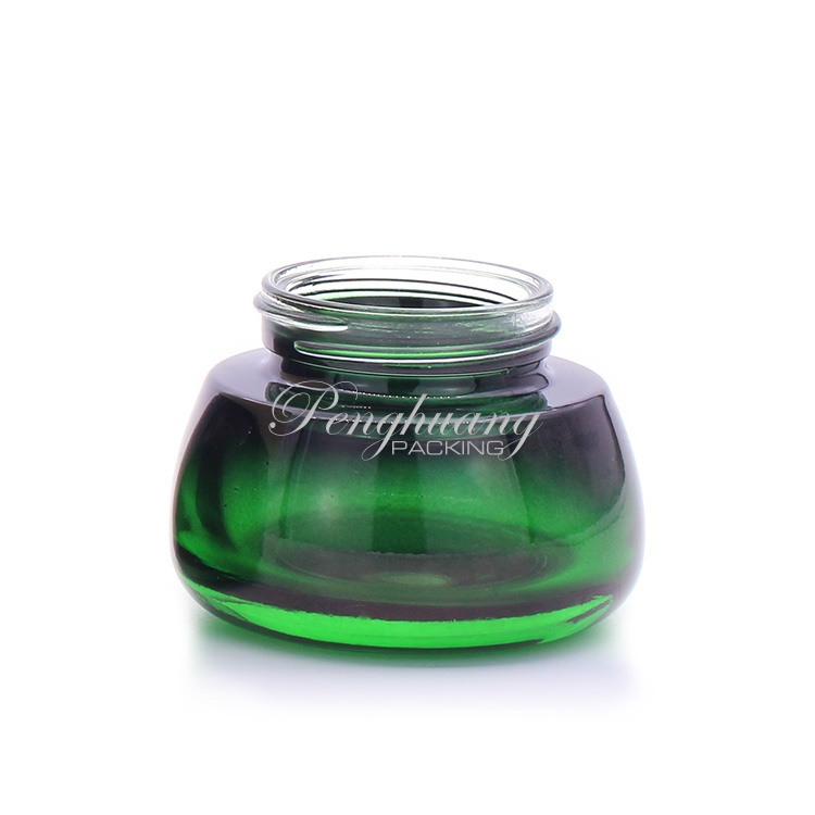 New 30ml 40ml 50ml 100ml 120ml green color glass bottle set for face skin care