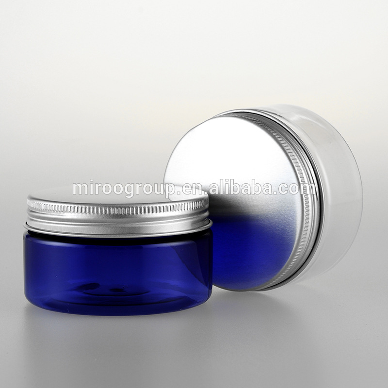 New 30ml 50ml 100ml 150ml 200ml Empty Clear Cosmetic Plastic Jar With Aluminum Lid,Wide Mouth PET Container for Personal Care