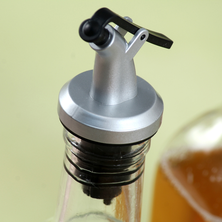 New 500ml Square Clear Color Aluminium Lid Glass Oil Bottle with Printing