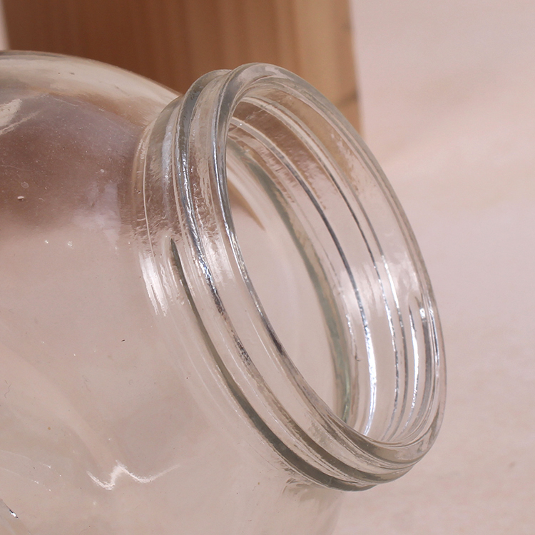 New 50ml 150ml 350ml 450ml Flat Drum Big Belly Glass Jar with Silver Lid for Storage