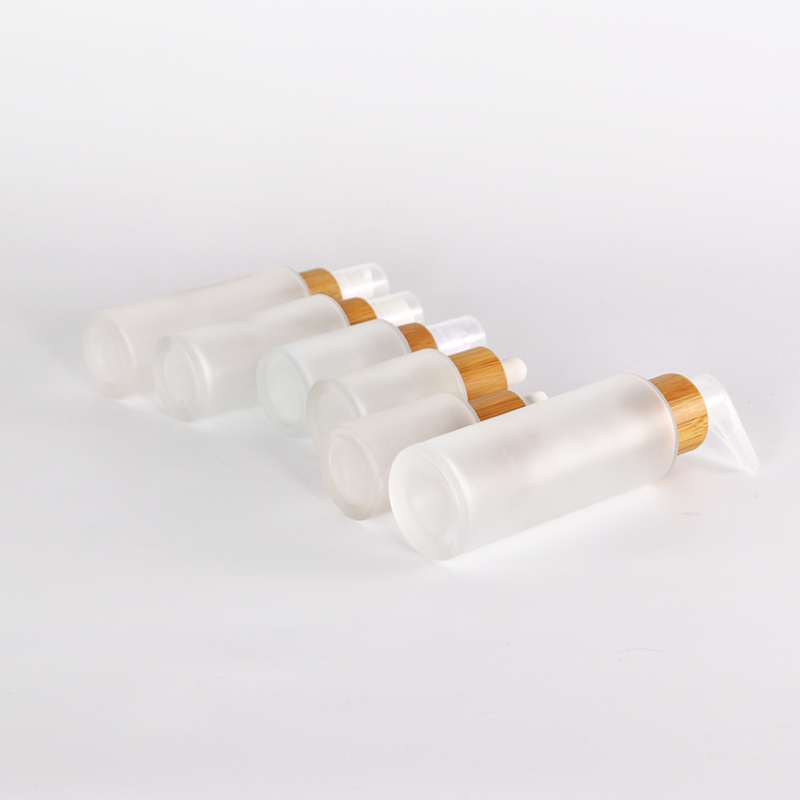 New All natural oil dropper pump lotion spray perfume roll on glass cosmetic Bamboo cream jars luxury bamboo cosmetic packaging
