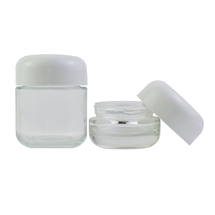 New Arch Glass Jar smell proof Container 1oz clear glass arch bottles weed packaging jar OEM and CUSTOM concentrate jars