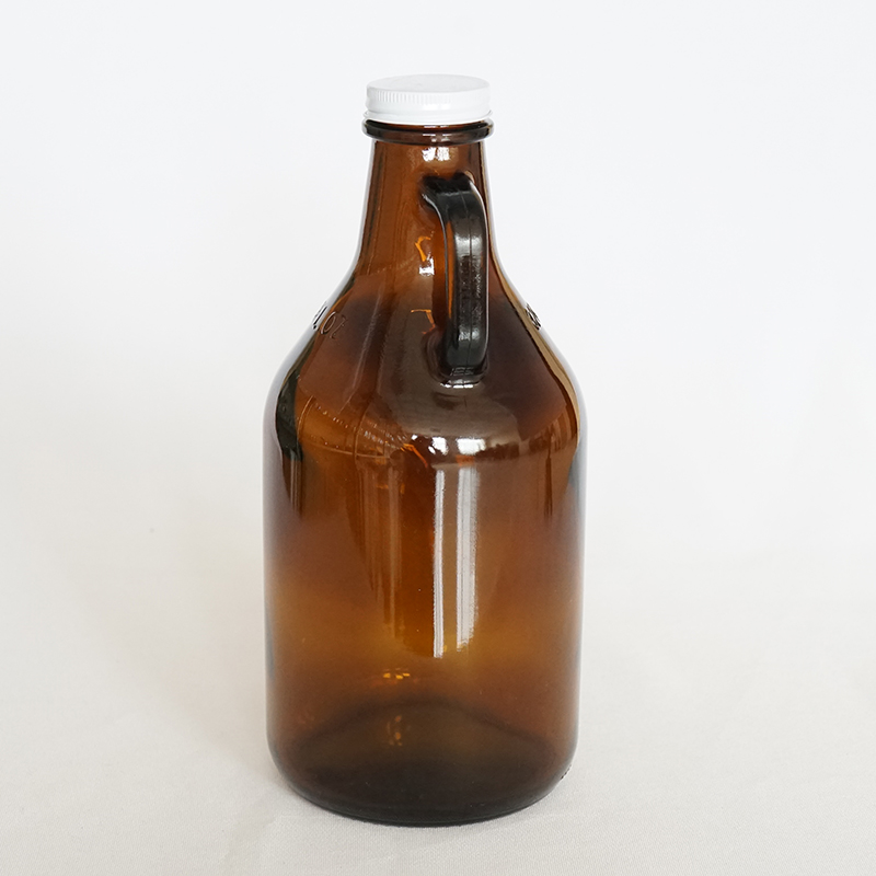 New Arrival 1000ml 32oz Amber Injection Glass Bottle Beer Growler with Screw Cover
