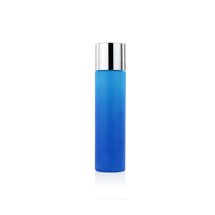 New Arrival 30ml 60ml 100ml Cosmetic Glass Bottle Toner Facial Gradient Blue Toner Glass Bottle