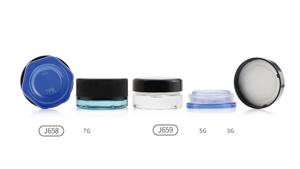 New Arrival 3ml 5ml 7ml 9ml Glass Bottle Wax CBD Hemp Oil Container Child Proof Lid CRC Jar