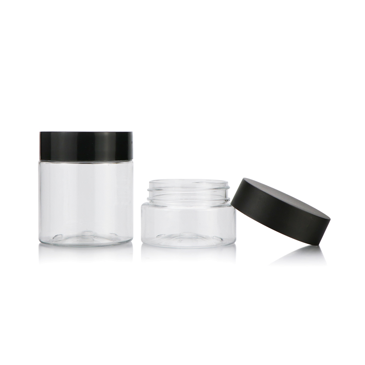 New Arrival 50ml 90ml 250ml Smell Proof jar Plastic Child Resistant Herb  Weed Jar With Lid