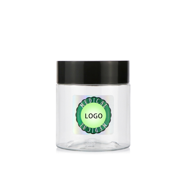 New Arrival 50ml 90ml 250ml Smell Proof jar Plastic Child Resistant Herb Weed Jar With Lid