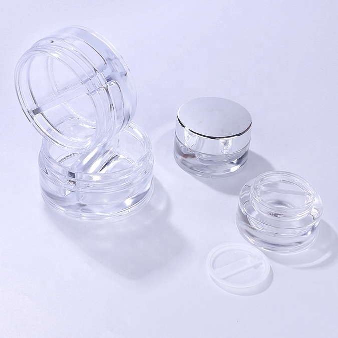 New Arrival Both Sides Transparent Glass Thick bottom Eye Cream 70g 20g Cosmetic Glass Jar