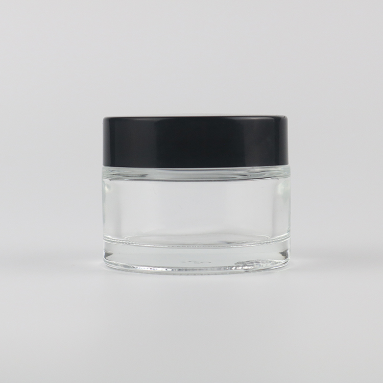 New Arrival Clear 50g Round Skin Face Cream Cosmetic Glass Jar