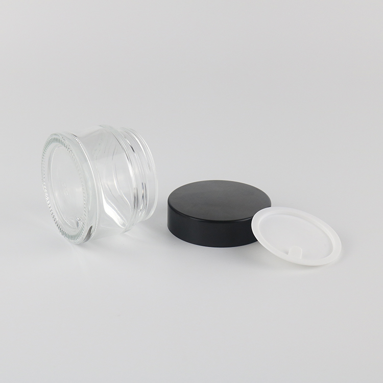 New Arrival Clear 50g Round Skin Face Cream Cosmetic Glass Jar