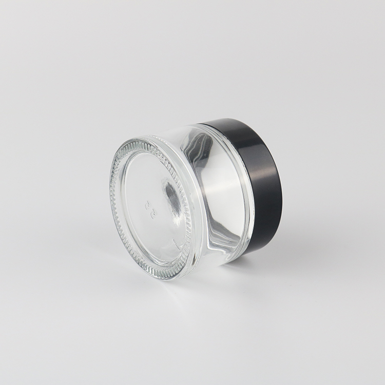 New Arrival Clear 50g Round Skin Face Cream Cosmetic Glass Jar