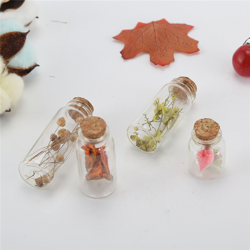 New Arrival Clear Empty Cork Stopper Glass Vials Glass Wishing Bottle Wedding Small Wishing Bottles