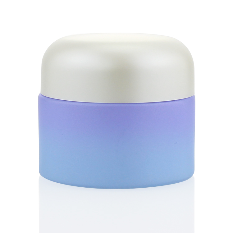 New Arrival Cosmetic Glass Jars Manufacturer Gradient Blue Cosmetic Glass Jars 15ml 20ml 30ml 50ml Glass Jar Cosmetics
