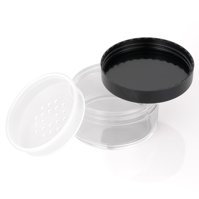 New Arrival Custom Logo Sifter Plastic Cosmetic Makeup Powder Case Jar Container Empty Loose Powder Packaging