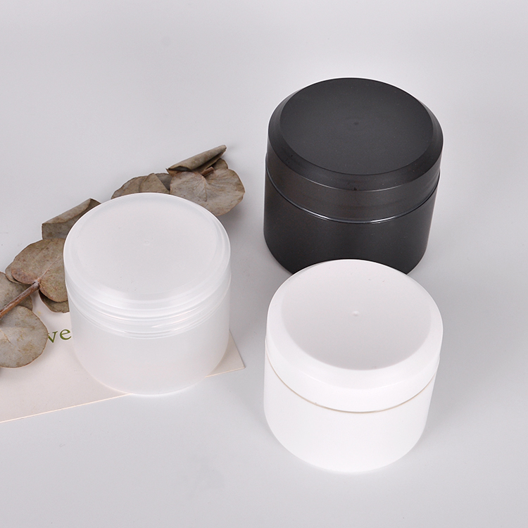 New Arrival Custom Skincare Empty 50 80 100 200 1000 Ml Black White PP Plastic Jars Packaging In Bulk