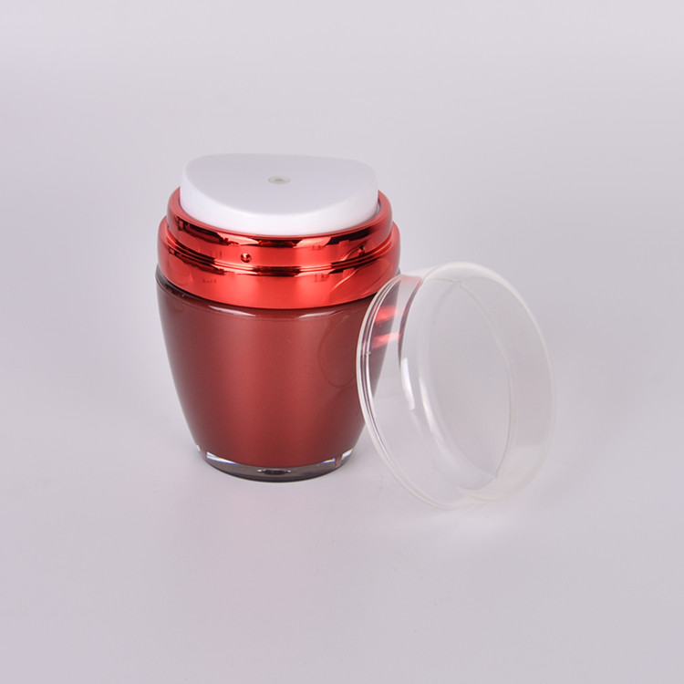 New Arrival Designer Cosmetic Red Acrylic Plastic Body Butter/Jars With Logo Printed
