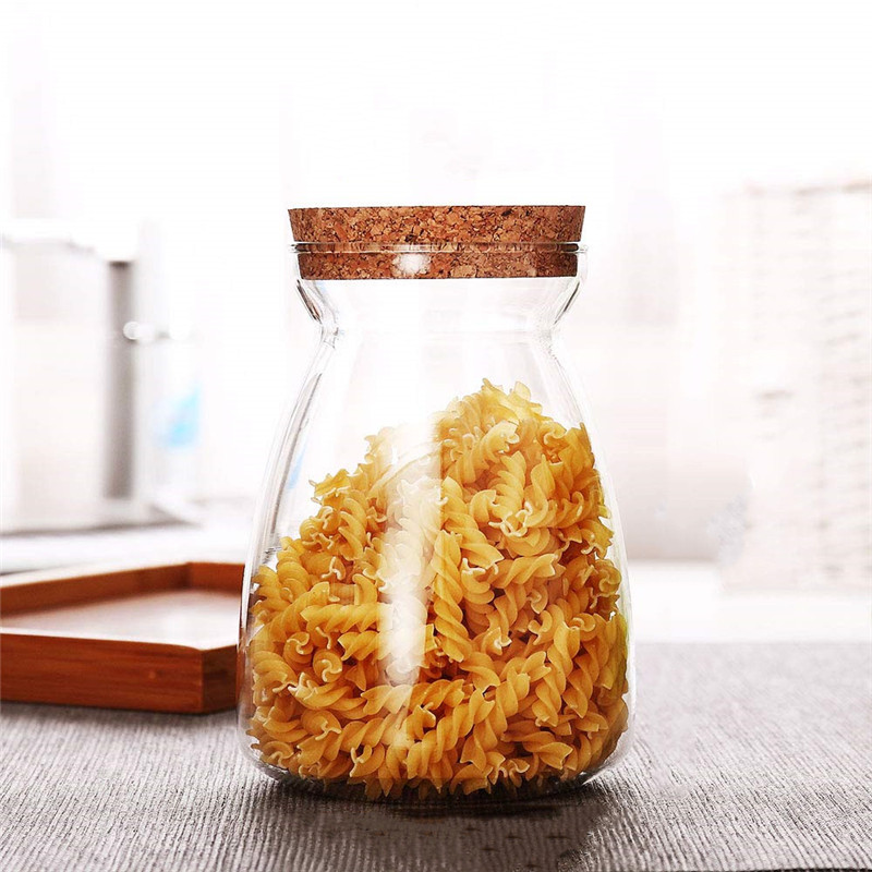 New Arrival Durable Food Container Tapered Glass Storage Jar