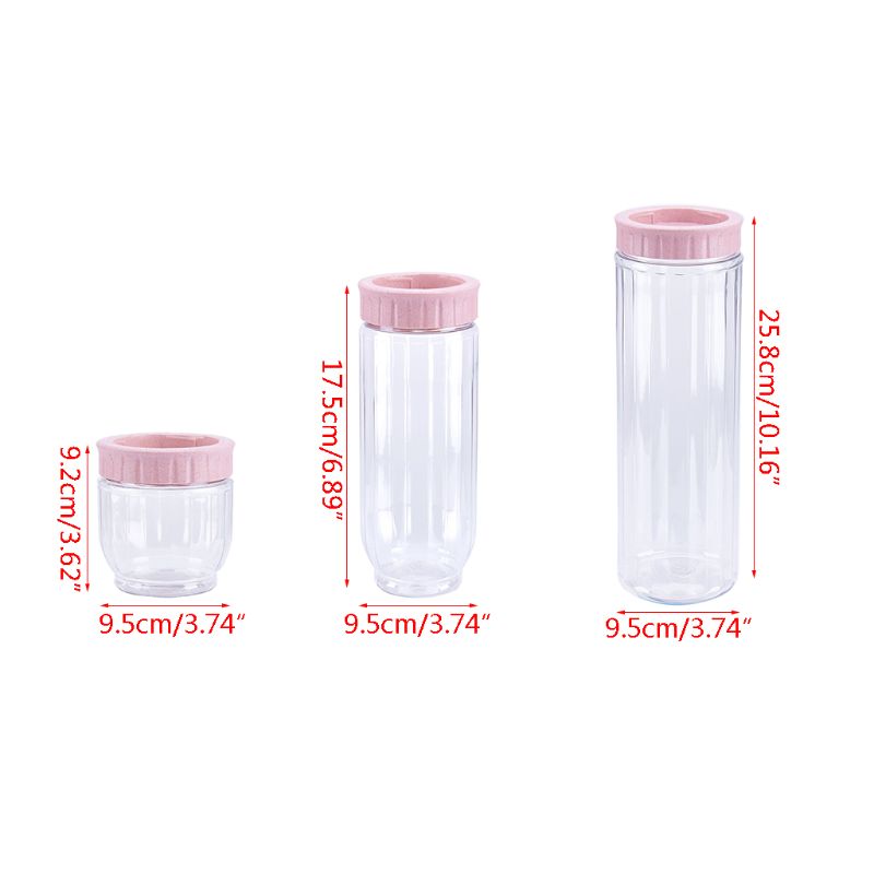 New Arrival Home Convenient Plastic Food Storage Jars With Lids