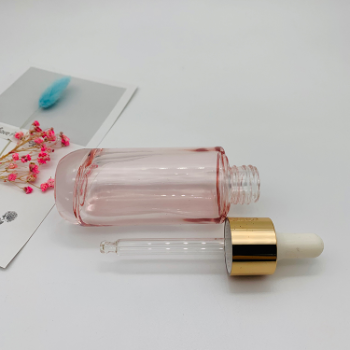 New Arrival Pink Glass Bottle Essential Oil Dropper Bottle 30ml Customized Dropper Bottle
