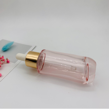 New Arrival Pink Glass Bottle Essential Oil Dropper Bottle 30ml Customized Dropper Bottle