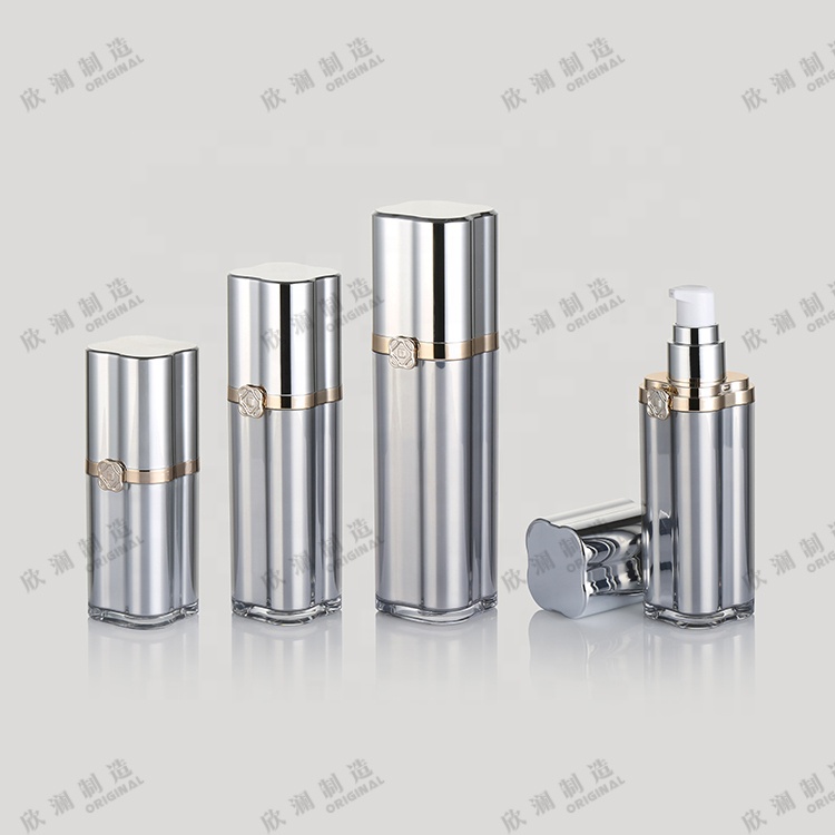 New Arrival Square Shape Luxury Cosmetic Lotion Pump Bottle And Square Cream Jar Set