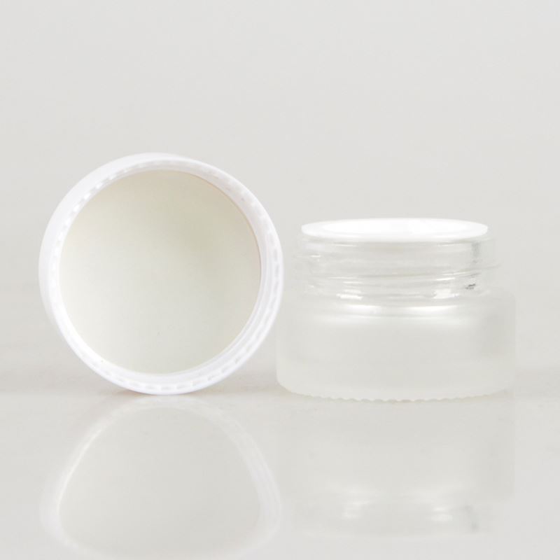 New Arrival With Wooden Cosmetic Plastic Glass Jar Lid And Spoon