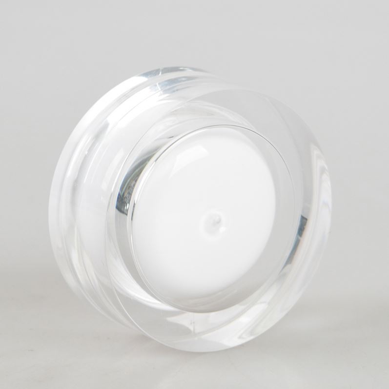 New Arrival With Wooden Cosmetic Plastic Glass Jar Lid And Spoon