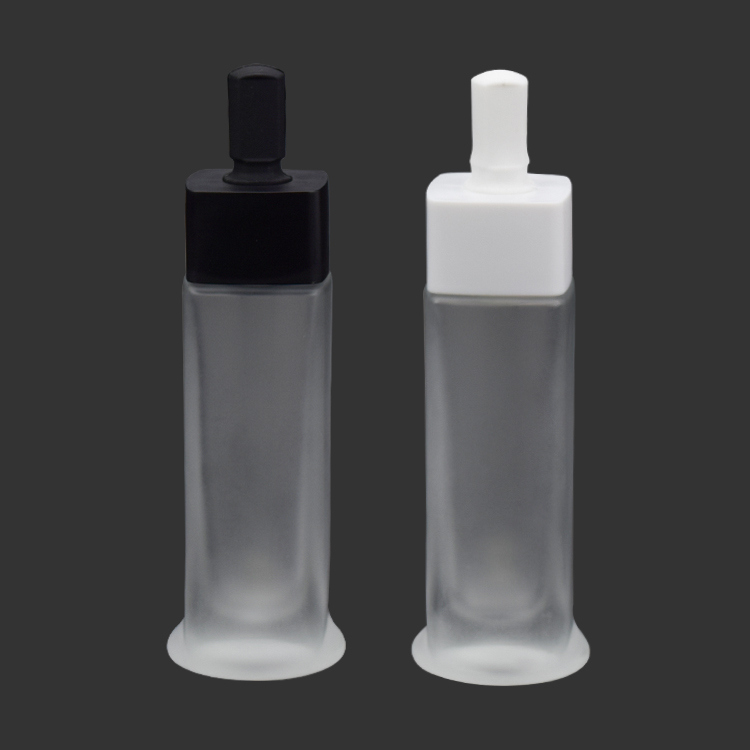 New Arrival stock products custom size square glass dropper serum bottle 30ml