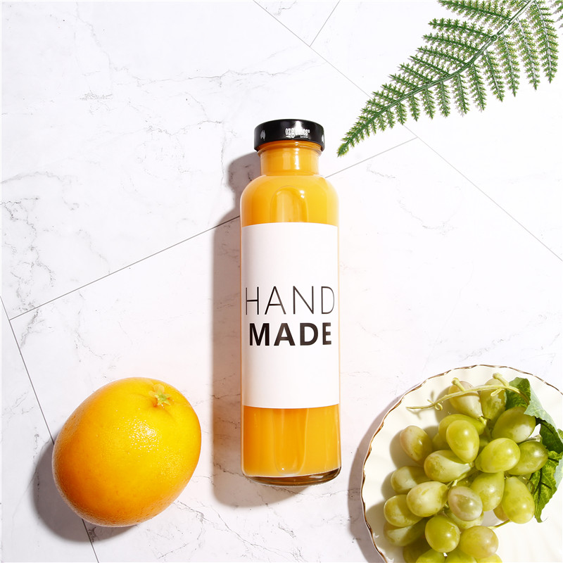 New Arrive 12oz 350ml Food Drinking Juice Kombucha Tea Glass Bottle With Tamper-Evident Lids