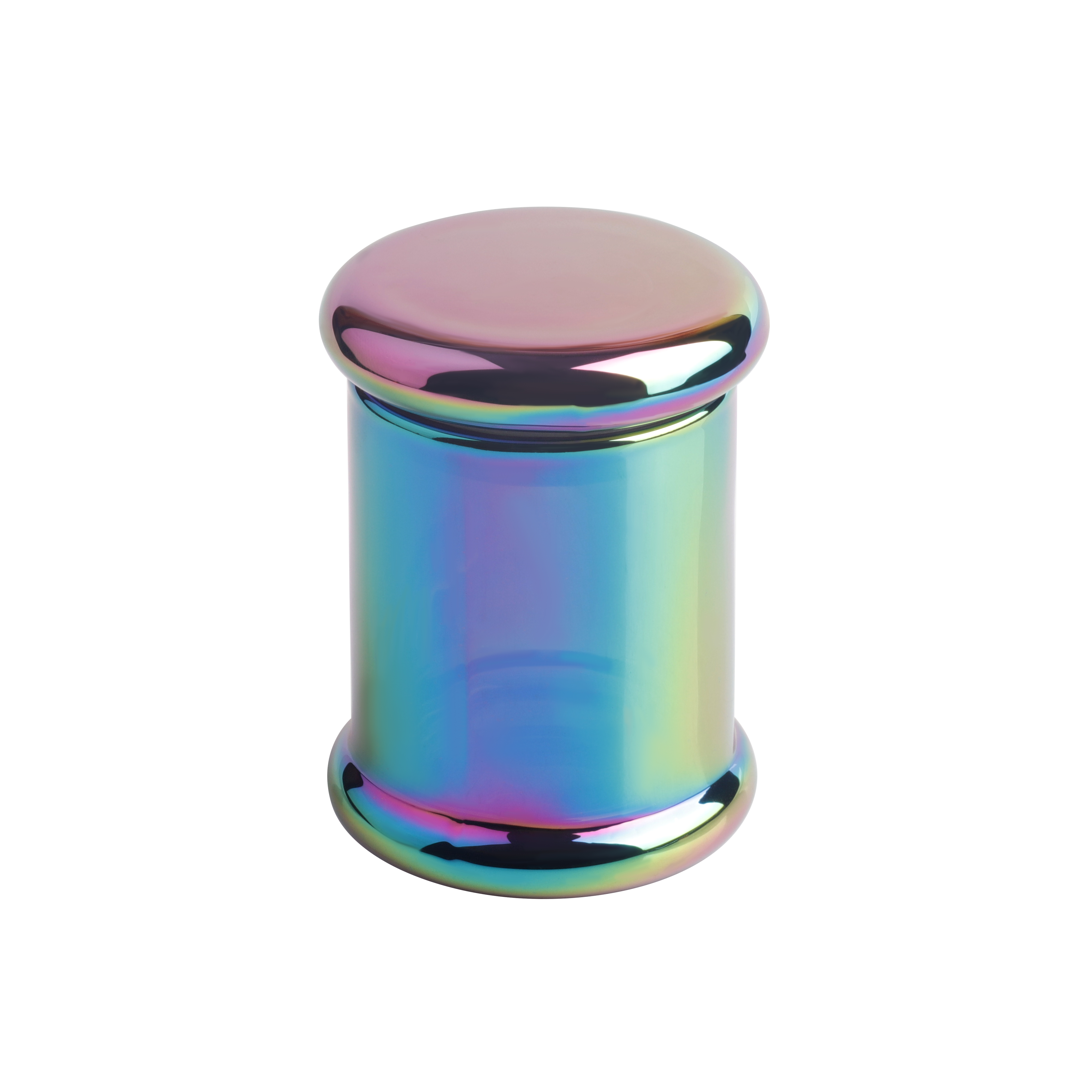 New Arrive Hot Selling Airtight Smoking glass Vacuum Rain-Bow Herb Storage Container Tobacco Weed Stash Jar with hinged lid