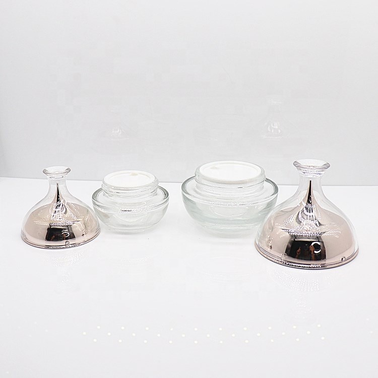 New Arrive Luxury Glass Cosmetic Bottles and Jars For Cream 30g 50g 40ml 60ml 100ml 120ml Cosmetic Lotion Bottle Set Wholesale