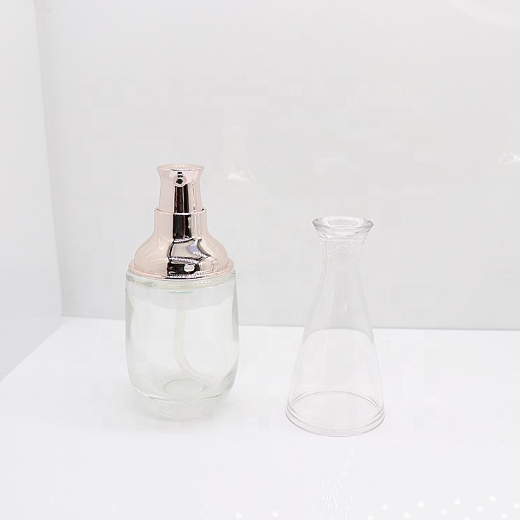 New Arrive Luxury Glass Cosmetic Bottles and Jars For Cream 30g 50g 40ml 60ml 100ml 120ml Cosmetic Lotion Bottle Set Wholesale