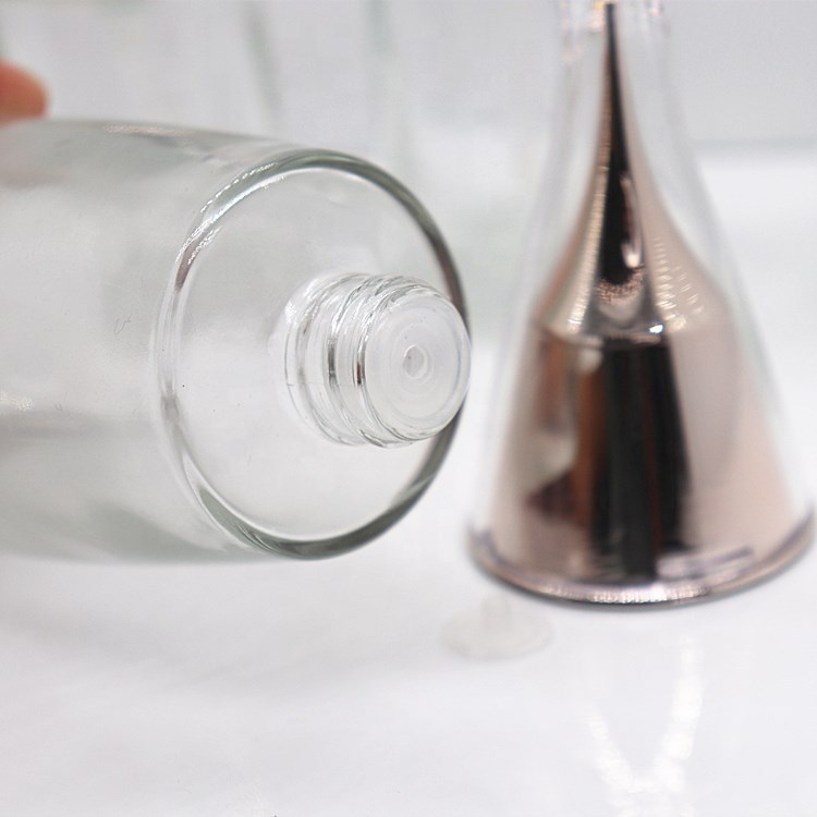 New Arrive Luxury Glass Cosmetic Bottles and Jars For Cream 30g 50g 40ml 60ml 100ml 120ml Cosmetic Lotion Bottle Set Wholesale