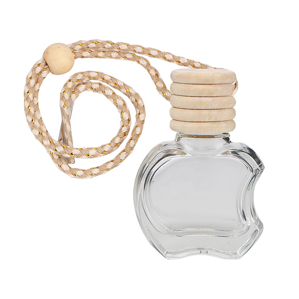 New Car Smell Perfume Wooden Cover Hanging Perume Fragrance Empty Refillable Bottle Car Fragrance