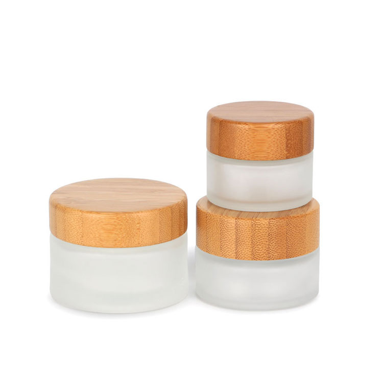 New Cosmetic Container 15g 30g 50g Cream Jar With Wooden Cap