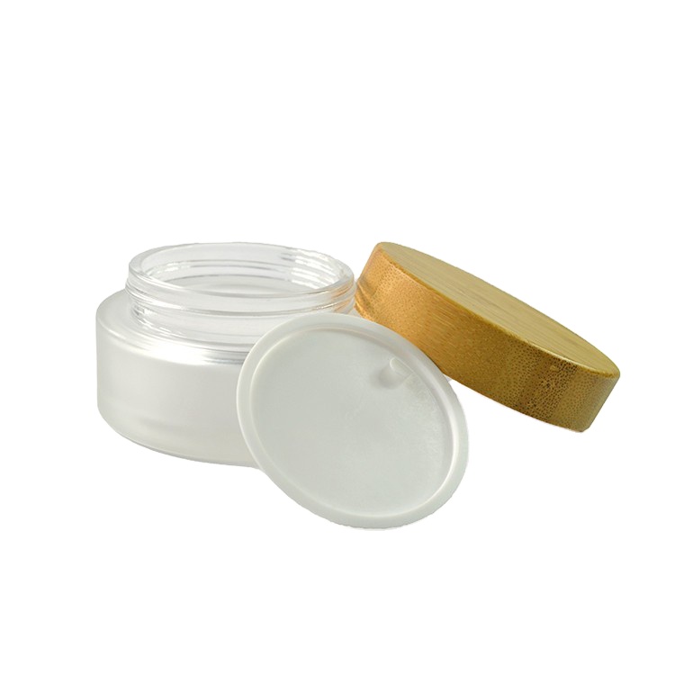 New Cosmetic Container 15g 30g 50g Cream Jar With Wooden Cap