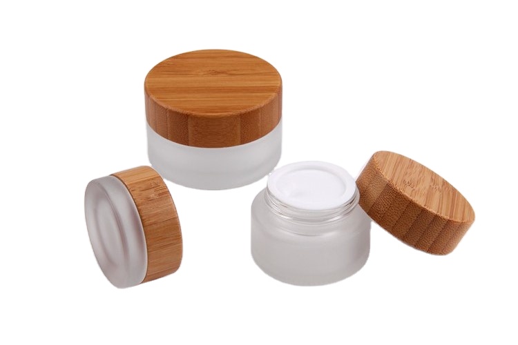 New Cosmetic Container 15g 30g 50g Cream Jar With Wooden Cap